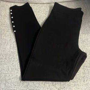 Zara Leggings Pearl Studs, never worn, black, size large